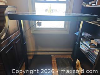 MaxSold Auction: Black Adjustable Standing Desk with Glass Top & USB Ports - Elizabethtown-Kitley (Ontario, Canada) PARTNER MANAGED Estate Sale Online Auction - Rocksprings Road