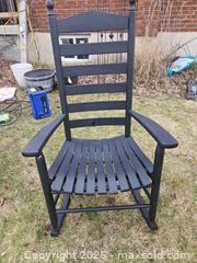 MaxSold Auction: Black Plastic/Resin Ladder-Back Rocking Chair - Elizabethtown-Kitley (Ontario, Canada) PARTNER MANAGED Estate Sale Online Auction - Rocksprings Road