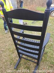 MaxSold Auction: Black Plastic/Resin Ladder-Back Rocking Chair - Elizabethtown-Kitley (Ontario, Canada) PARTNER MANAGED Estate Sale Online Auction - Rocksprings Road
