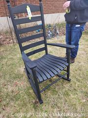 MaxSold Auction: Black Plastic/Resin Ladder-Back Rocking Chair - Elizabethtown-Kitley (Ontario, Canada) PARTNER MANAGED Estate Sale Online Auction - Rocksprings Road