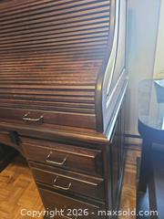 MaxSold Auction: Dark Brown Traditional Roll-Top Desk, Large - Elizabethtown-Kitley (Ontario, Canada) PARTNER MANAGED Estate Sale Online Auction - Rocksprings Road