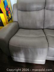 MaxSold Auction: Gray Faux Leather Power Reclining 3-Seat Sofa with Recliner Chair - Elizabethtown-Kitley (Ontario, Canada) PARTNER MANAGED Estate Sale Online Auction - Rocksprings Road