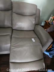MaxSold Auction: Gray Faux Leather Power Reclining 3-Seat Sofa with Recliner Chair - Elizabethtown-Kitley (Ontario, Canada) PARTNER MANAGED Estate Sale Online Auction - Rocksprings Road