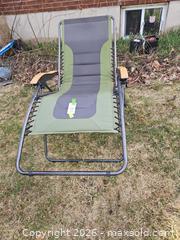 MaxSold Auction: Green Zero Gravity Lounge Chair with Adjustable Recline - Elizabethtown-Kitley (Ontario, Canada) PARTNER MANAGED Estate Sale Online Auction - Rocksprings Road