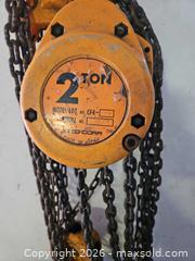 MaxSold Auction: Kito CF4 2 Ton Chain Hoist, Orange - Elizabethtown-Kitley (Ontario, Canada) PARTNER MANAGED Estate Sale Online Auction - Rocksprings Road