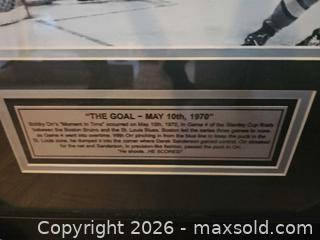 MaxSold Auction: Large Hockey Framed Print in Black Frame (24-36 in) Bobby Orr - Elizabethtown-Kitley (Ontario, Canada) PARTNER MANAGED Estate Sale Online Auction - Rocksprings Road