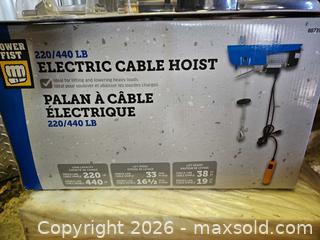MaxSold Auction: Lot: Electric Cable Hoist, Tire Gauge, Target Thrower, Gorilla Tarp - Elizabethtown-Kitley (Ontario, Canada) PARTNER MANAGED Estate Sale Online Auction - Rocksprings Road