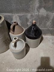 MaxSold Auction: Lot of 4 Stoneware Crocks and Ceramic Jugs - Elizabethtown-Kitley (Ontario, Canada) PARTNER MANAGED Estate Sale Online Auction - Rocksprings Road