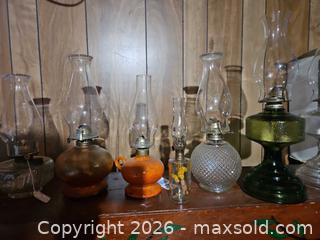 MaxSold Auction: Lot of 7-10 Vintage Oil/Kerosene Hurricane Lamps - Elizabethtown-Kitley (Ontario, Canada) PARTNER MANAGED Estate Sale Online Auction - Rocksprings Road