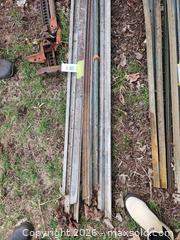 MaxSold Auction: Lot of Nine 7 ft Galvanized Steel T-Posts with Farm/Jack Tool - Elizabethtown-Kitley (Ontario, Canada) PARTNER MANAGED Estate Sale Online Auction - Rocksprings Road