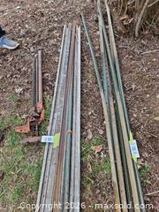 MaxSold Auction: Lot of Nine 7 ft Galvanized Steel T-Posts with Farm/Jack Tool - Elizabethtown-Kitley (Ontario, Canada) PARTNER MANAGED Estate Sale Online Auction - Rocksprings Road