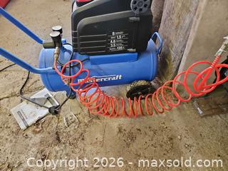 MaxSold Auction: Mastercraft Portable Air Compressor, 8 Gal, 1.5 HP, 135 PSI - Elizabethtown-Kitley (Ontario, Canada) PARTNER MANAGED Estate Sale Online Auction - Rocksprings Road