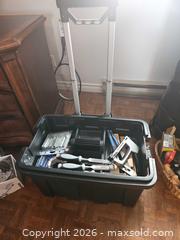 MaxSold Auction: Maximum Large Black Plastic Toolbox / Tool Chest - Elizabethtown-Kitley (Ontario, Canada) PARTNER MANAGED Estate Sale Online Auction - Rocksprings Road