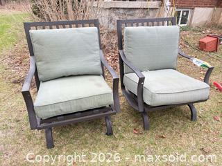 MaxSold Auction: Outdoor Aluminum Patio Chairs, Dark Bronze Frame, Set of 2 - Elizabethtown-Kitley (Ontario, Canada) PARTNER MANAGED Estate Sale Online Auction - Rocksprings Road