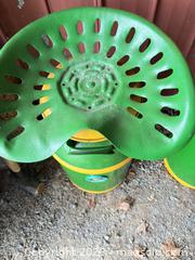 MaxSold Auction: Pair of John Deere Metal Tractor Seat Stools, Green/Yellow - Elizabethtown-Kitley (Ontario, Canada) PARTNER MANAGED Estate Sale Online Auction - Rocksprings Road