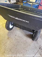 MaxSold Auction: Red A Rock Garden Dump Cart with Plastic Bed & Steel Frame - Elizabethtown-Kitley (Ontario, Canada) PARTNER MANAGED Estate Sale Online Auction - Rocksprings Road