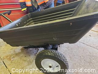 MaxSold Auction: Red A Rock Garden Dump Cart with Plastic Bed & Steel Frame - Elizabethtown-Kitley (Ontario, Canada) PARTNER MANAGED Estate Sale Online Auction - Rocksprings Road