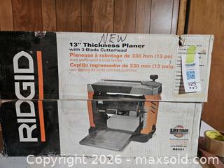 MaxSold Auction: RIDGID 13" Thickness Planer EM1305 / R4331 - Elizabethtown-Kitley (Ontario, Canada) PARTNER MANAGED Estate Sale Online Auction - Rocksprings Road
