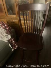 MaxSold Auction: Round Mahogany Cherry Wood Bar/Pub Table Set with 5 Chairs - Elizabethtown-Kitley (Ontario, Canada) PARTNER MANAGED Estate Sale Online Auction - Rocksprings Road