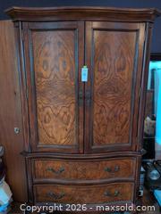 MaxSold Auction: Solid Wood Mahogany Armoire / TV Cabinet, Large Traditional - Elizabethtown-Kitley (Ontario, Canada) PARTNER MANAGED Estate Sale Online Auction - Rocksprings Road