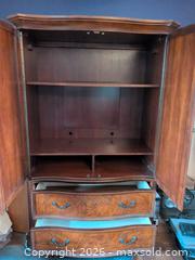 MaxSold Auction: Solid Wood Mahogany Armoire / TV Cabinet, Large Traditional - Elizabethtown-Kitley (Ontario, Canada) PARTNER MANAGED Estate Sale Online Auction - Rocksprings Road