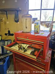MaxSold Auction: Waterloo Red Steel Tool Chest with Assorted Hand Tools - Elizabethtown-Kitley (Ontario, Canada) PARTNER MANAGED Estate Sale Online Auction - Rocksprings Road