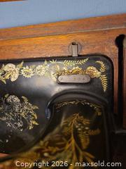 MaxSold Auction: Singer Treadle Sewing Machine, c.1910, Black with Gold Decals - Toronto (Ontario, Canada) SELLER MANAGED Downsizing Online Auction - Rutland Street
