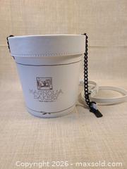 MaxSold Auction: Small White & Light Blue Genuine Leather Bucket Crossbody Bag - Toronto (Ontario, Canada) SELLER MANAGED Downsizing Online Auction - Rutland Street