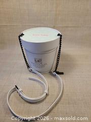 MaxSold Auction: Small White & Light Blue Genuine Leather Bucket Crossbody Bag - Toronto (Ontario, Canada) SELLER MANAGED Downsizing Online Auction - Rutland Street