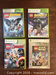 MaxSold Auction: Lot of 4 Xbox 360 LEGO Games (Physical Discs) - Ogden (New York, USA) SELLER MANAGED Downsizing Online Auction - Village Hill Drive