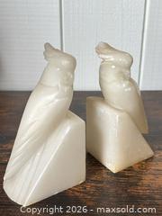 MaxSold Auction: Vintage Pair of Alabaster/Cream Cockatoo Stone Bookends - Ogden (New York, USA) SELLER MANAGED Downsizing Online Auction - Village Hill Drive