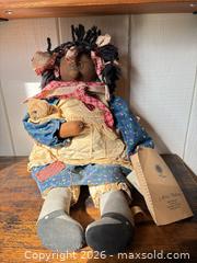 MaxSold Auction: Attic Babies Marty Maschino Handmade Rag Doll 18-24 in - Ogden (New York, USA) SELLER MANAGED Downsizing Online Auction - Village Hill Drive