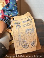 MaxSold Auction: Attic Babies Marty Maschino Handmade Rag Doll 18-24 in - Ogden (New York, USA) SELLER MANAGED Downsizing Online Auction - Village Hill Drive