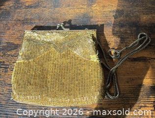 MaxSold Auction: Gold Beaded Embellished Evening Bag with Chain Strap - Ogden (New York, USA) SELLER MANAGED Downsizing Online Auction - Village Hill Drive