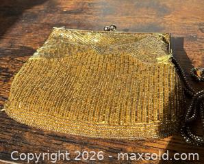 MaxSold Auction: Gold Beaded Embellished Evening Bag with Chain Strap - Ogden (New York, USA) SELLER MANAGED Downsizing Online Auction - Village Hill Drive