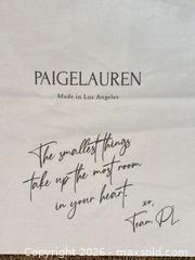 MaxSold Auction: Two White Cotton Drawstring Dust Bags — Paige Lauren & Vince - Ogden (New York, USA) SELLER MANAGED Downsizing Online Auction - Village Hill Drive