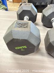 MaxSold Auction: Ignite (SPRI) 35 lb Rubber Coated Dumbbell Pair - East Brunswick (New Jersey, USA) SELLER MANAGED Reseller Online Auction - Tices Lane