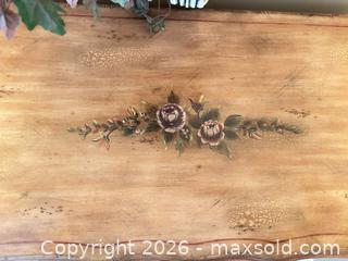 MaxSold Auction: French Provincial Wood Dresser with Hand-Painted Floral Finish - Kitchener (Ontario, Canada) SELLER MANAGED Downsizing Online Auction - Templeton Drive