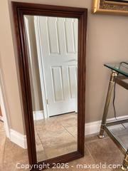 MaxSold Auction: Traditional Full-Length Wood Frame Wall Mirror, Mahogany Finish - Kitchener (Ontario, Canada) SELLER MANAGED Downsizing Online Auction - Templeton Drive