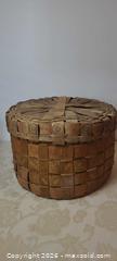 MaxSold Auction: Decorated Wood Splint Basket With Lid - Greater Napanee (Ontario, Canada) SELLER MANAGED Downsizing Online Auction - County Road 22
