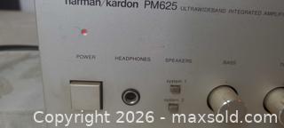 MaxSold Auction: Harman/Karon PM625 INTEGRATED AMPLIFIER  - Greater Napanee (Ontario, Canada) SELLER MANAGED Downsizing Online Auction - County Road 22