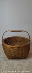 MaxSold Auction: Woven wooden Basket with Handle - Greater Napanee (Ontario, Canada) SELLER MANAGED Downsizing Online Auction - County Road 22