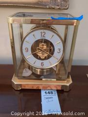 MaxSold Auction: LeCoultre Atmos Perpetual Motion Mantel Clock, Brass & Glass B - East Vincent Township (Pennsylvania, USA) Downsizing Online Auction - Sheeder Road