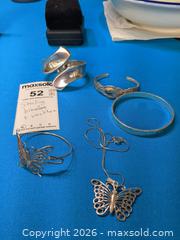 MaxSold Auction: Sterling Silver Butterfly & Floral Jewelry (Bracelet, Bangle, Cuff, Necklace) - East Vincent Township (Pennsylvania, USA) Downsizing Online Auction - Sheeder Road