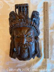 MaxSold Auction: Carved wooden mask - Port Ludlow (Washington, USA) SELLER MANAGED Downsizing Online Auction - Pioneer Drive