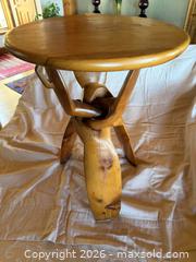 MaxSold Auction: Carved wooden plant stand and large Christmas cactus - Port Ludlow (Washington, USA) SELLER MANAGED Downsizing Online Auction - Pioneer Drive
