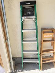 MaxSold Auction: Assorted Ladders & Step Stools — Fiberglass, Aluminum, Wood - Commerce City (Colorado, USA) SELLER MANAGED Estate Sale Online Auction - E. 99th Avenue