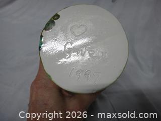 MaxSold Auction: 1997 HANDMADE POTTERY VASE - Ajax (Ontario, Canada) SELLER MANAGED Downsizing Online Auction - Noake Crescent