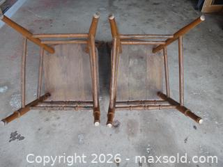 MaxSold Auction: 2 VINTAGE BROWN PAINTED CHAIRS - Ajax (Ontario, Canada) SELLER MANAGED Downsizing Online Auction - Noake Crescent