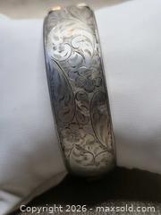 MaxSold Auction: Vintage Forstner Sterling Silver Engraved Bangle Bracelet Floral - Vancouver (British Columbia, Canada) SELLER MANAGED Reseller Online Auction - Nanaimo Street (CONDO)